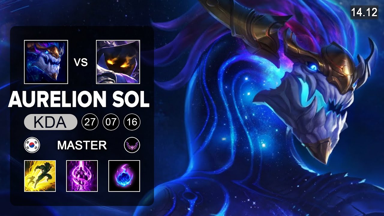 Aurelion Sol vs Veigar Mid - KR Master - Patch 14.12 Season 14