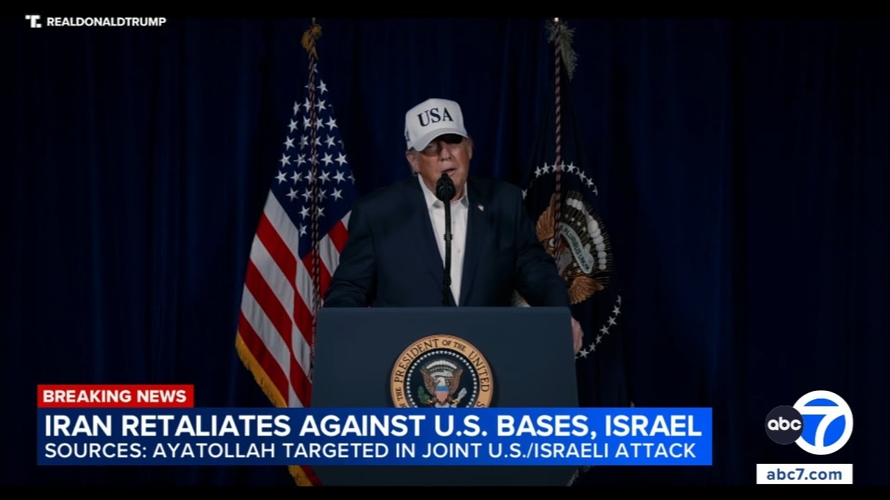 Iran launches retaliatory strikes as President Trump calls for regime change
