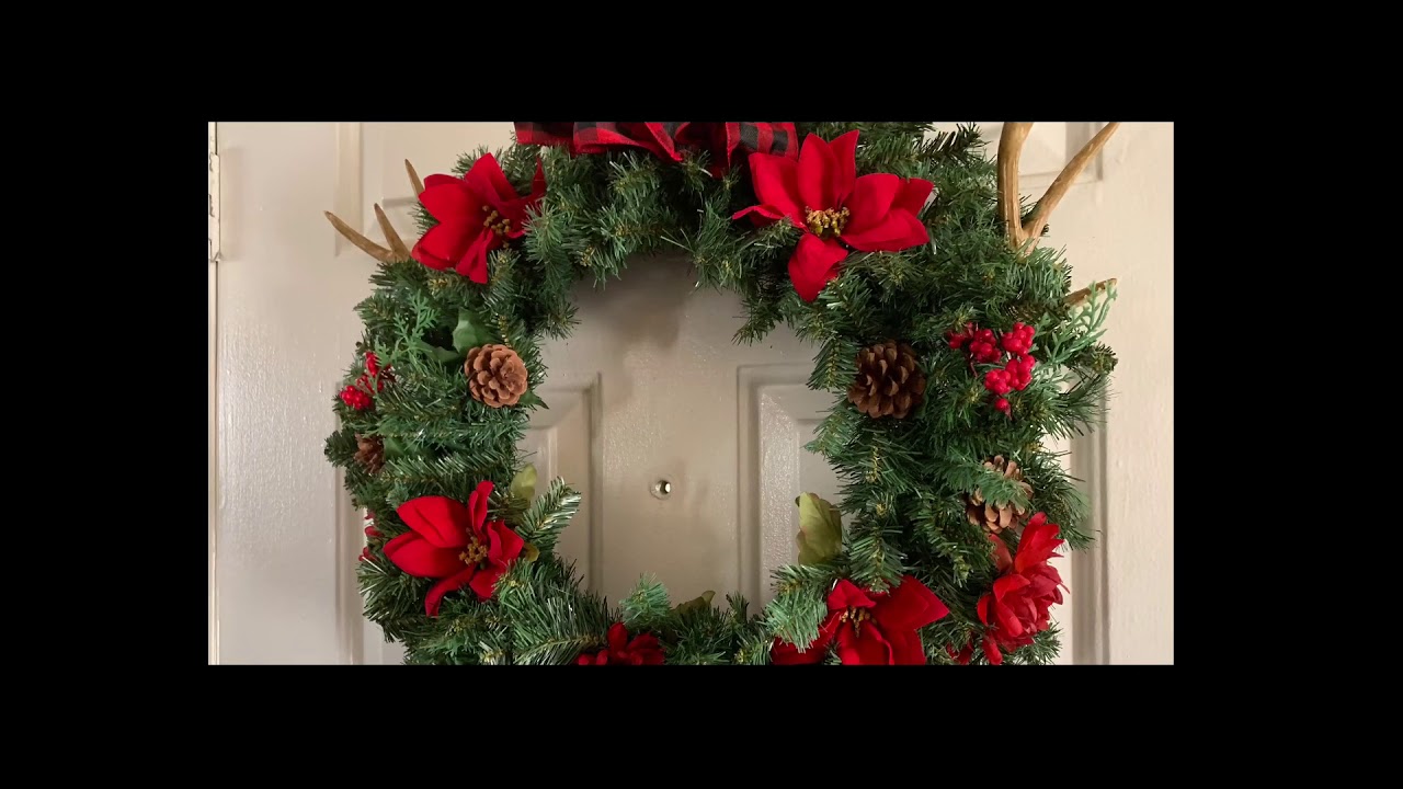 DIY deer antler wreath