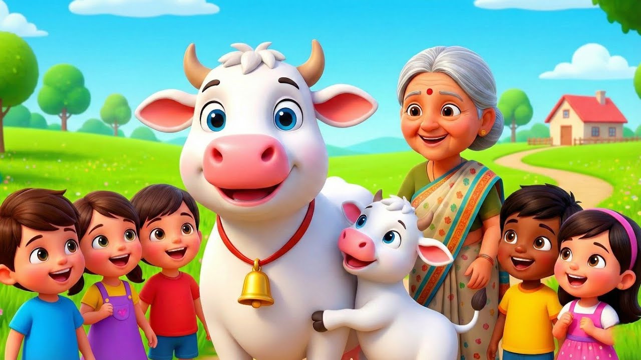 Pyari Gaiya - मेरी गैया 🐄 | Hindi Kids Cartoon Rhyme | Cute Cow Song for Kids
