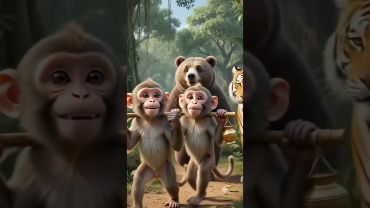 What if the entire jungle joined the Kanwar Yatra? 🐘🐒🦌🐯🧡