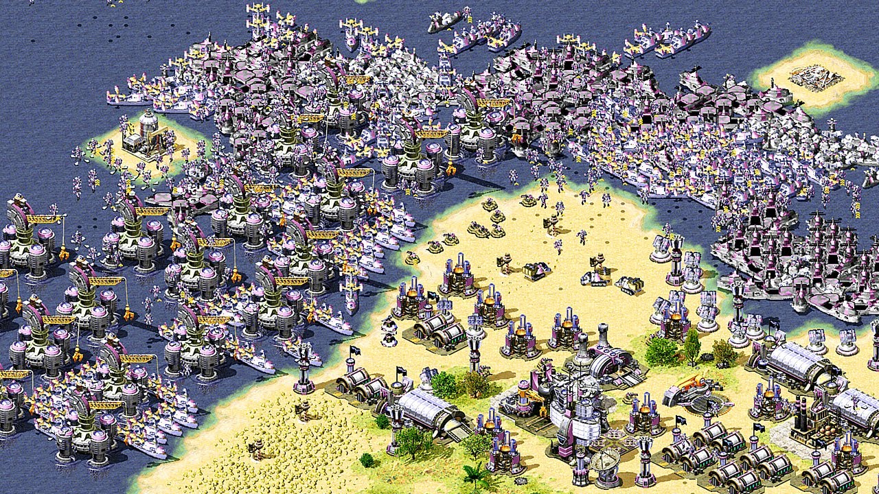 Red Alert 2 Yuri's Revenge Brutal AI | Smart AI Mod - The Great Divide 7v1