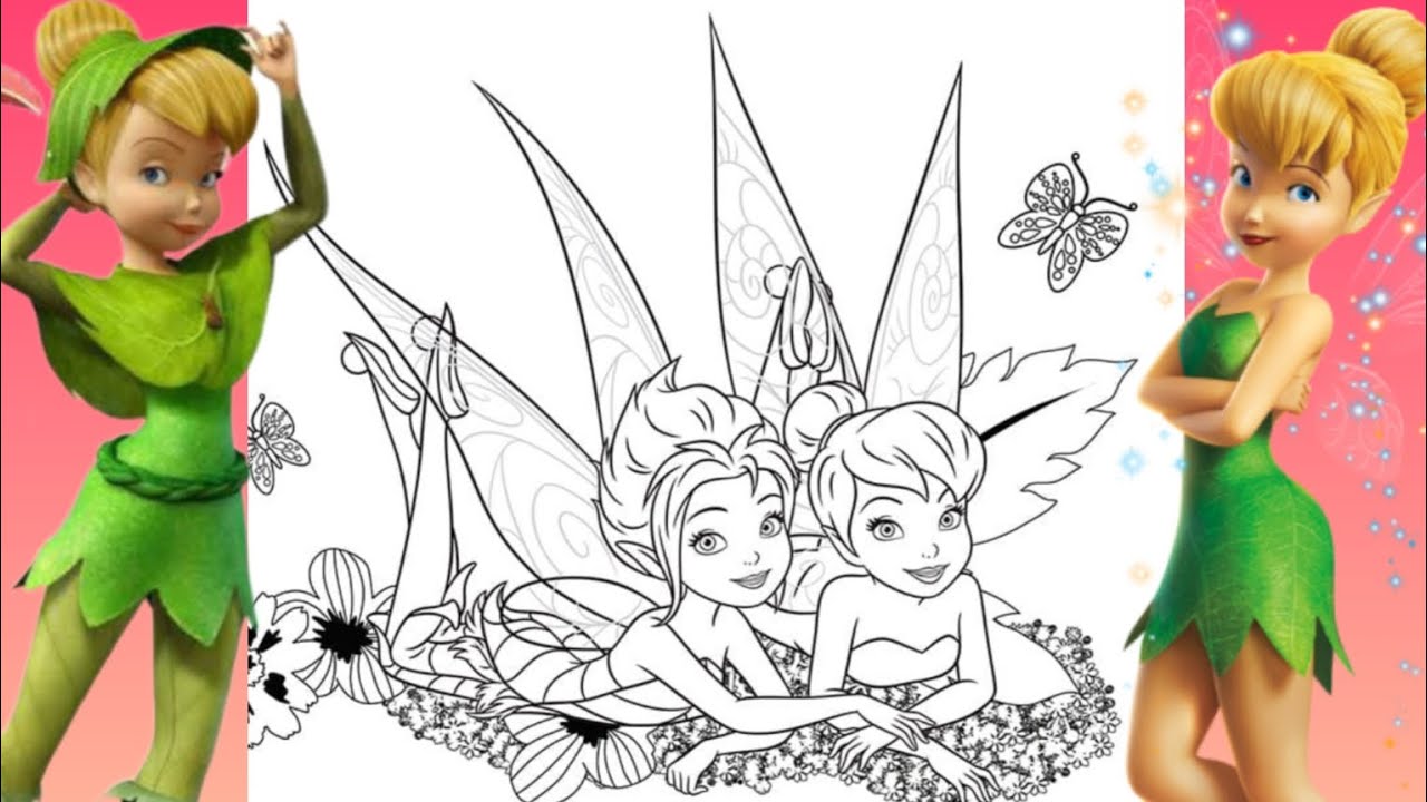 Desenho Infantil Colorindo  Disney Fadas Tinker Bell  #desenhoinfantil