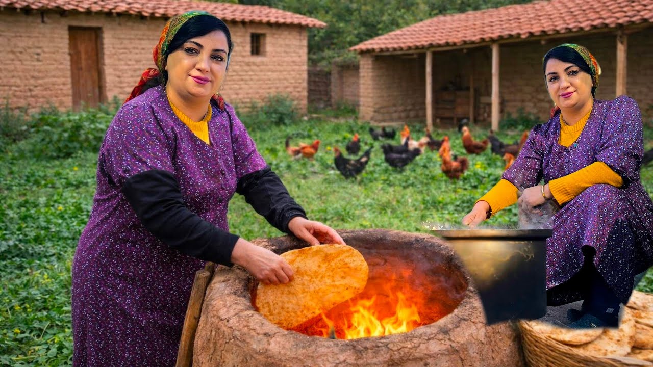 Old-Style Rural Life and Cooking Without Machines