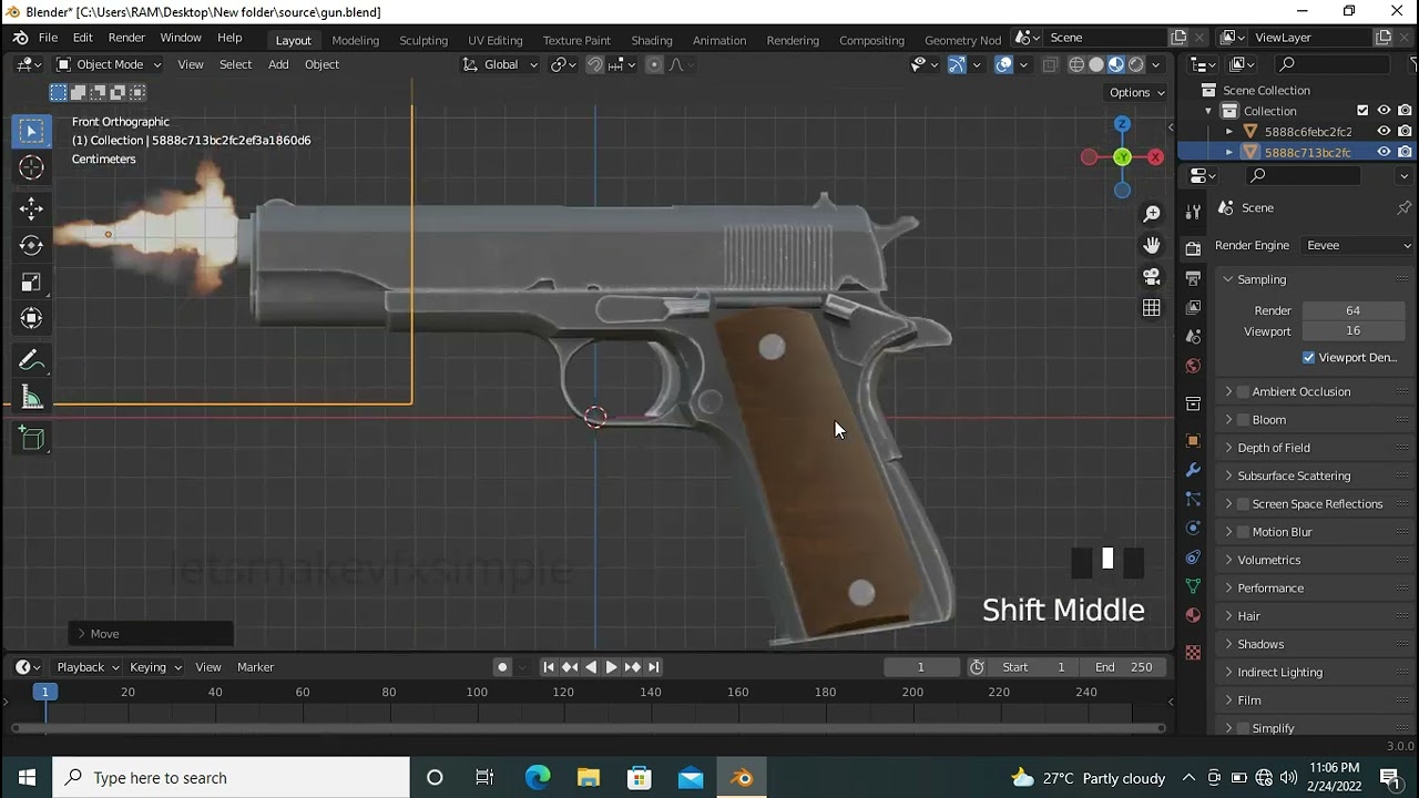 How to make a Muzzle Flash in tamil | fast and simple tutorial | blender tutorial in tamil | LMVS