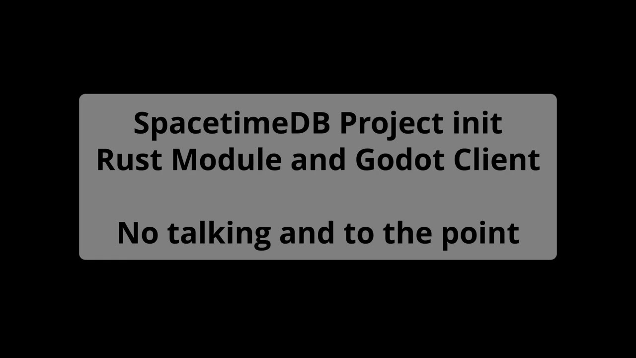 SpacetimeDB Rust + Godot Tutorial - Initial Setup