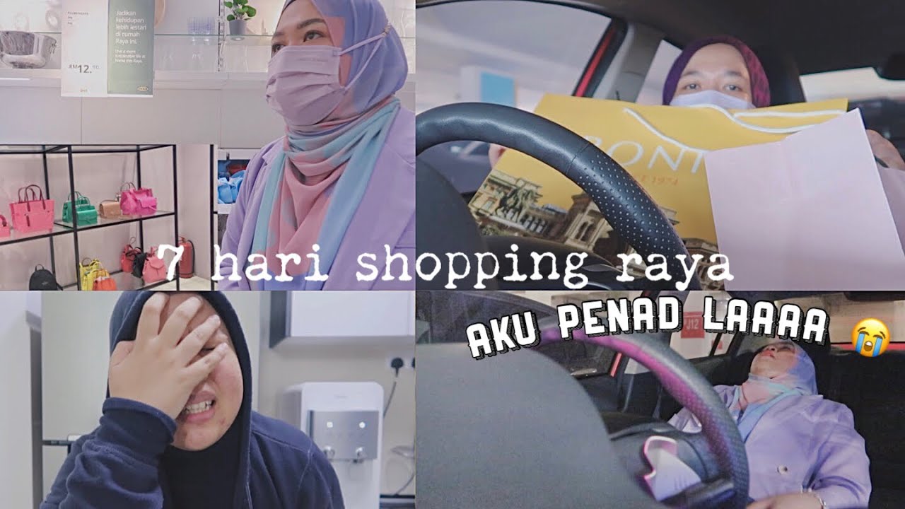 last minit shopping raya | 7 HARI VLOG MENGPENADDD