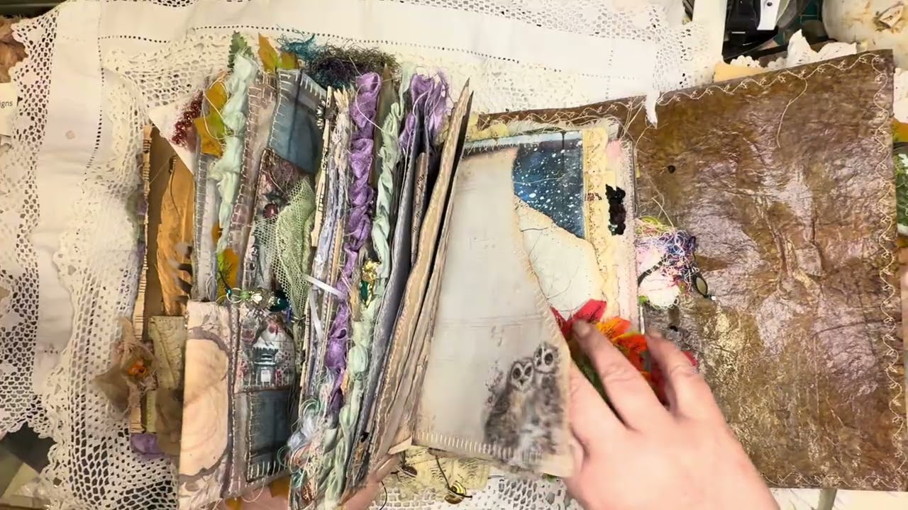 Winter Woodland Journal Flip Through (sold )  and giveaway results  #junkjournaljanuaryuk #giveaway 