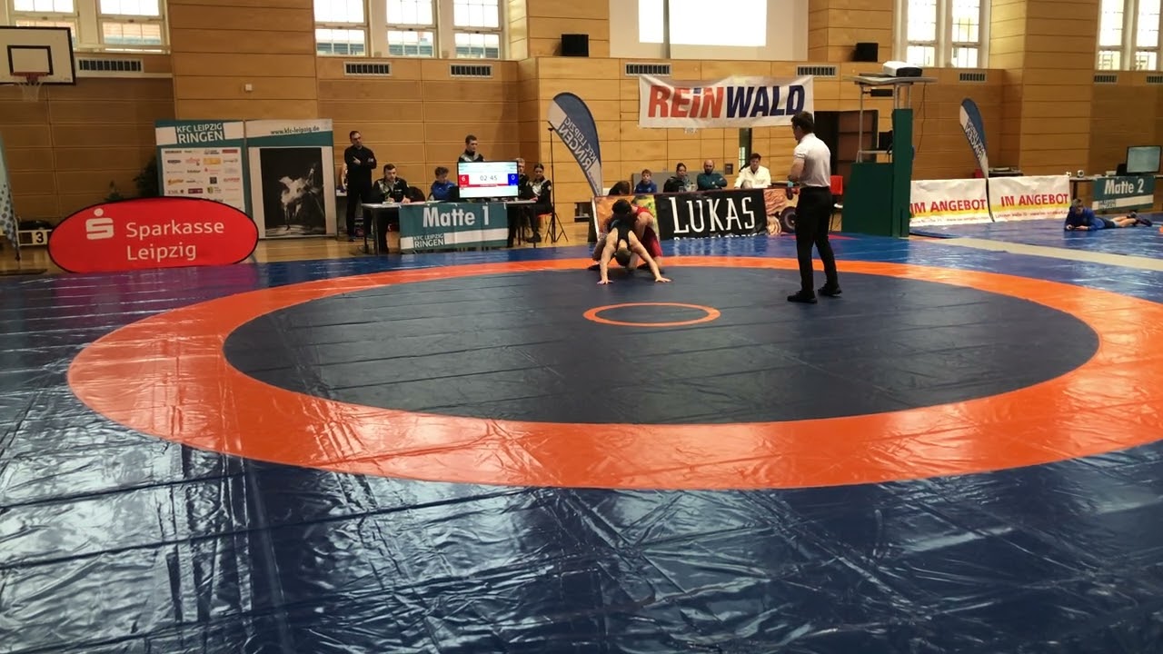 #1 Wrestling LM Sachsen A-Jugend 71kg 13.01.24 Leon Blachut (RV Lugau) - Merlin Fritzsche (RV Lugau)