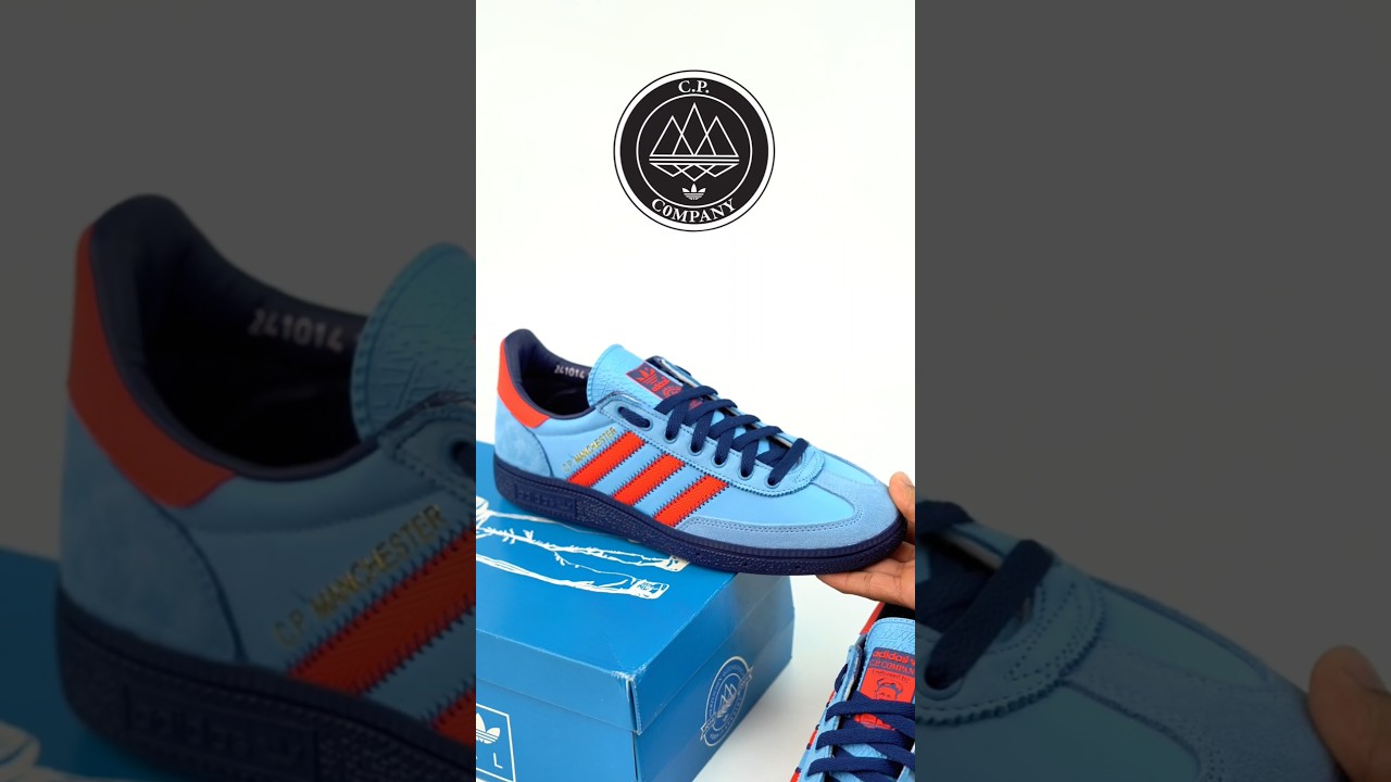 Sepatu Sneakers Adidas CP Manchester SPZL Light Blue Bright Red 📌Order Link di Bio