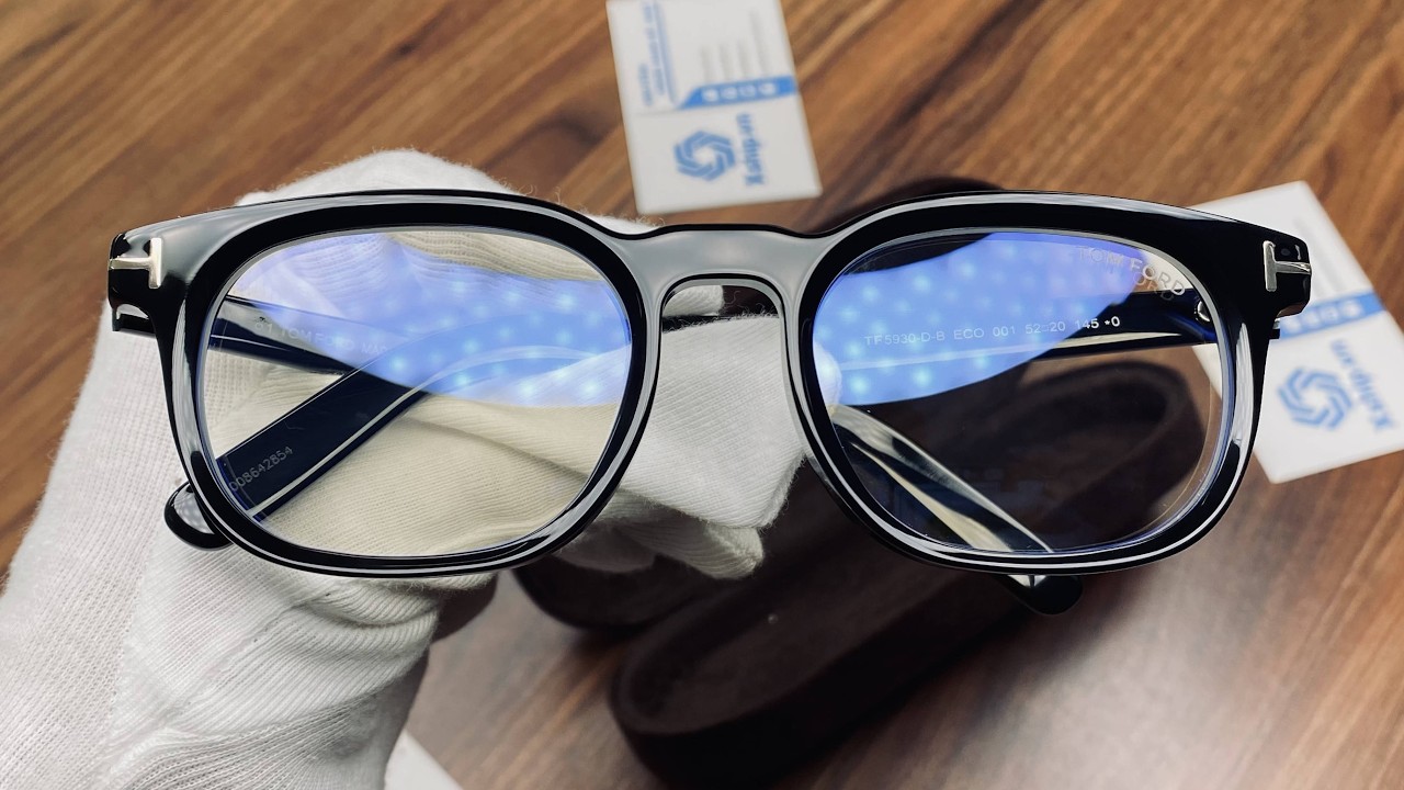 Xship.vn: Мужские очки Tom Ford с логотипом T, 52 мм, глянцево-черные, модель FT5930-D-B-001-52