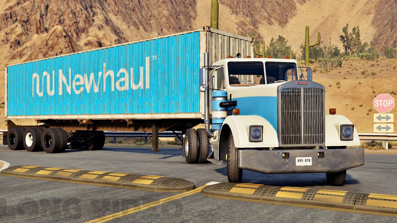 Trucks vs Speed Bumps SPECIAL #43 | BeamNG Drive - Long Video |🤜 Truck &Too