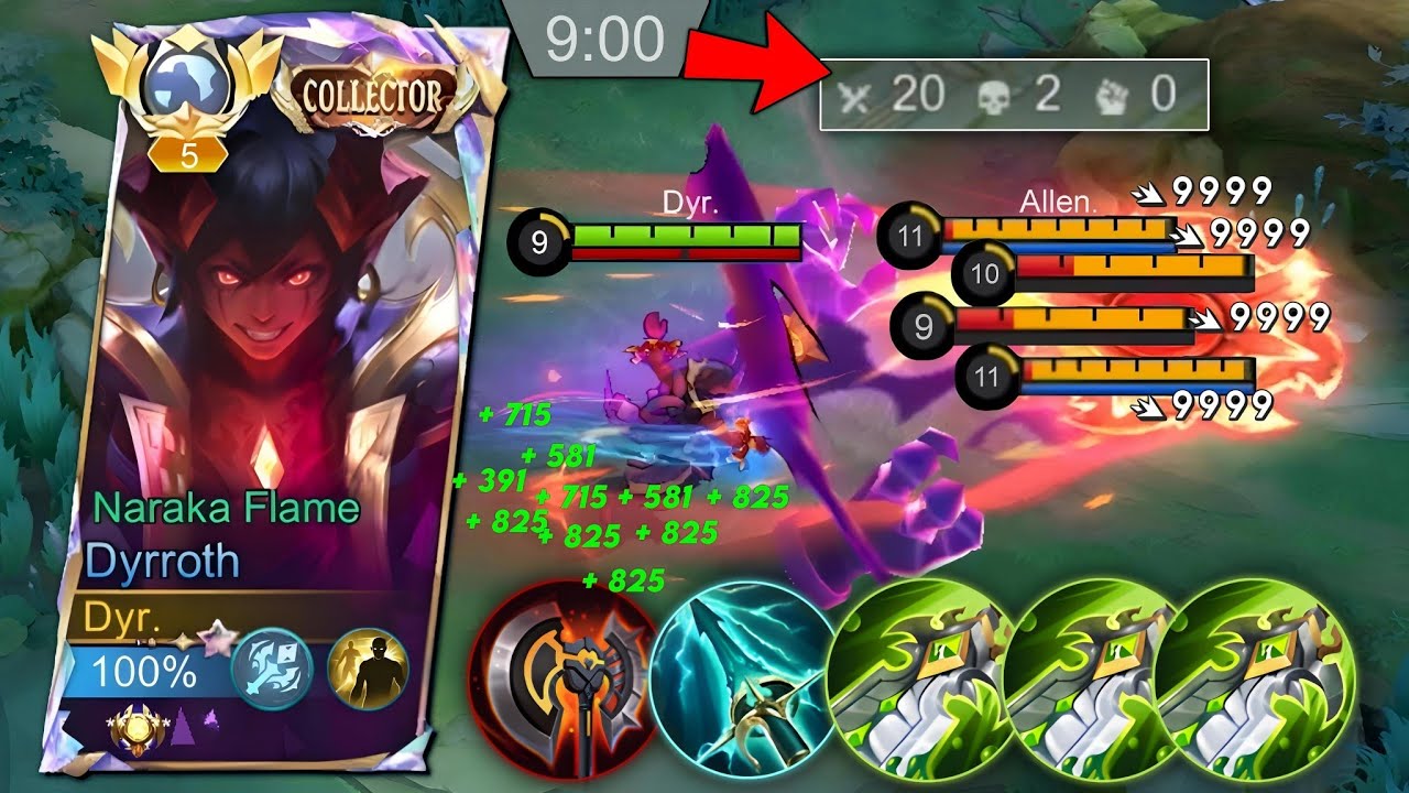 WTF DAMAGE!! NEW DYRROTH LIFESTEAL + DAMAGE HACK CHEAT BUILD!! 💀🔥 - Mobile legends