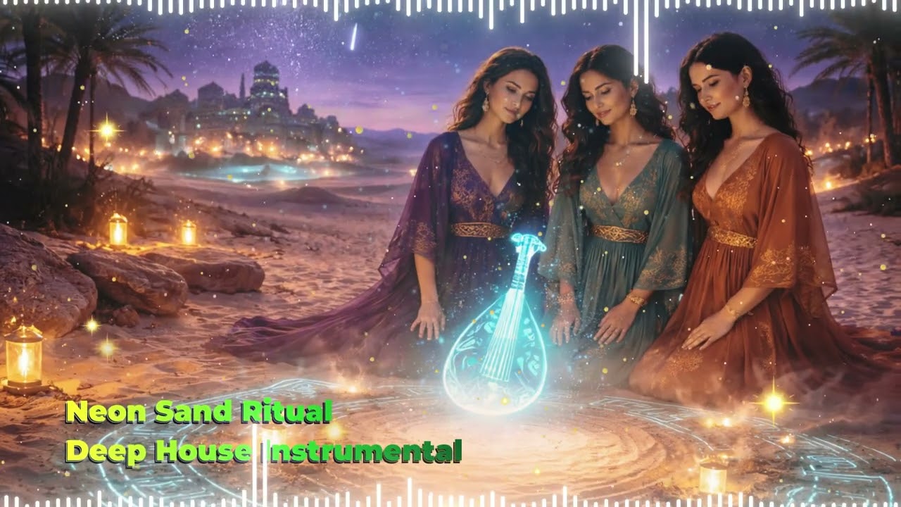Neon Sand Ritual ✨ Desert Deep House Instrumental | Arabian Cyber Desert Vibes