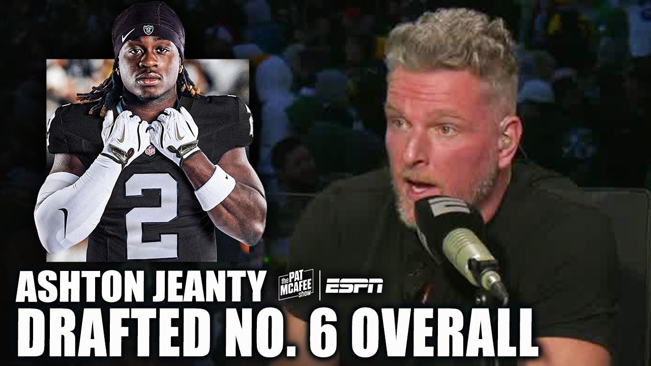Ashton Jeanty drafted at No. 6 by the Raiders, Pat McAfee reacts | Pat McAfee Draft Spectacular