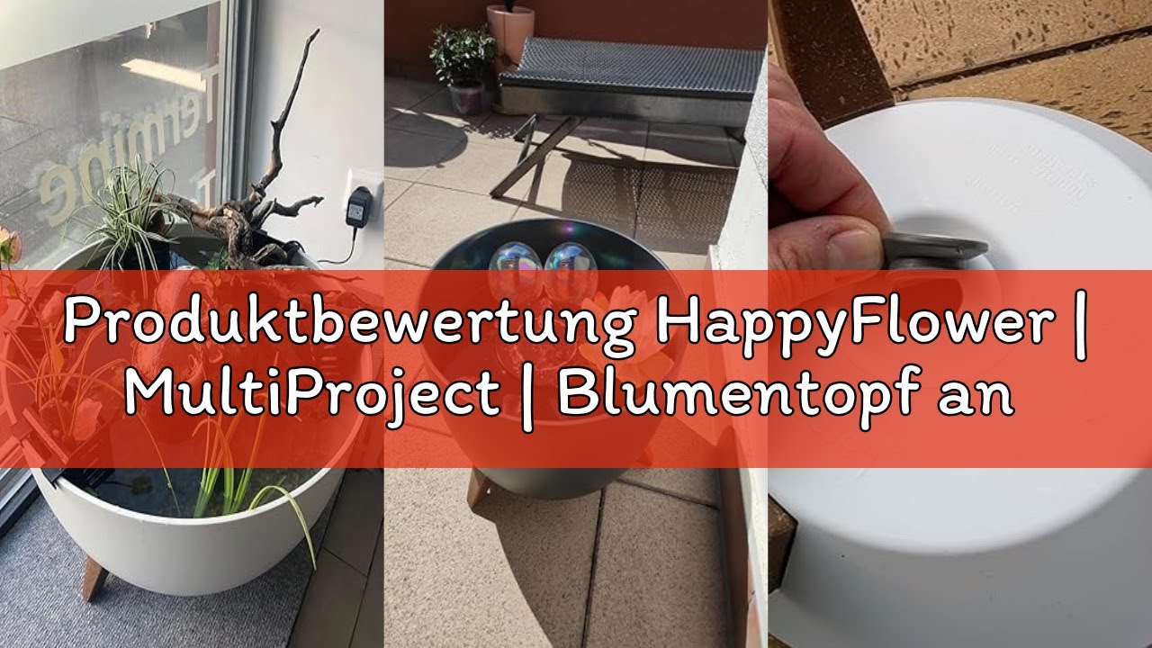 Produktbewertung HappyFlower | MultiProject | Blumentopf an den Füßen | Pflanzkübel | rund | 3 Größe