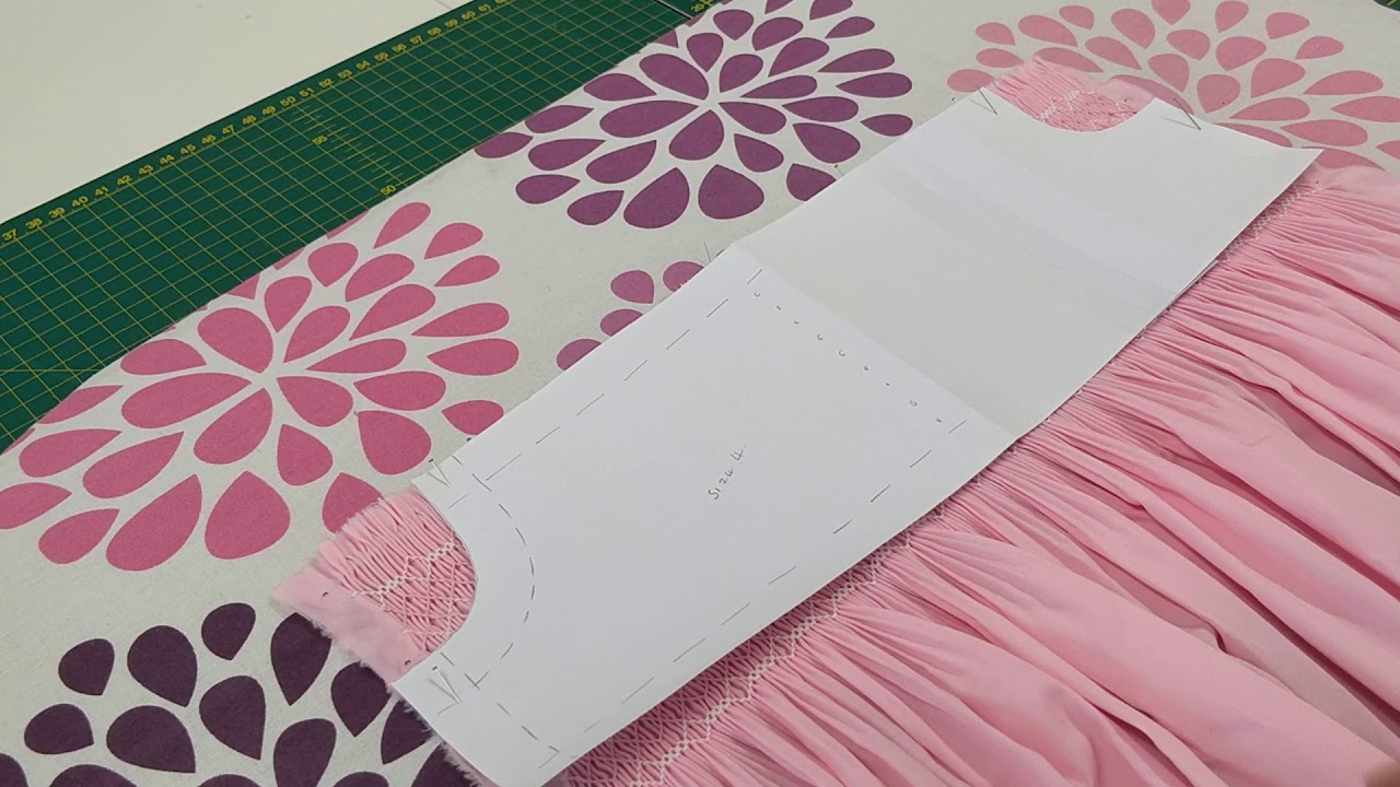 How to make up a smocked dress - Step 1