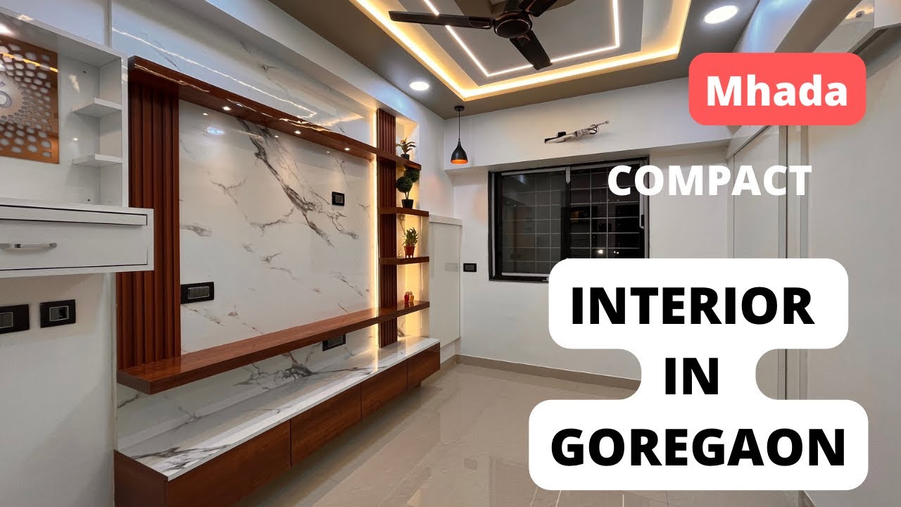 1 bhk interior design in Goregaon || 1 bhk (322 carpet  area ) interior || project 23