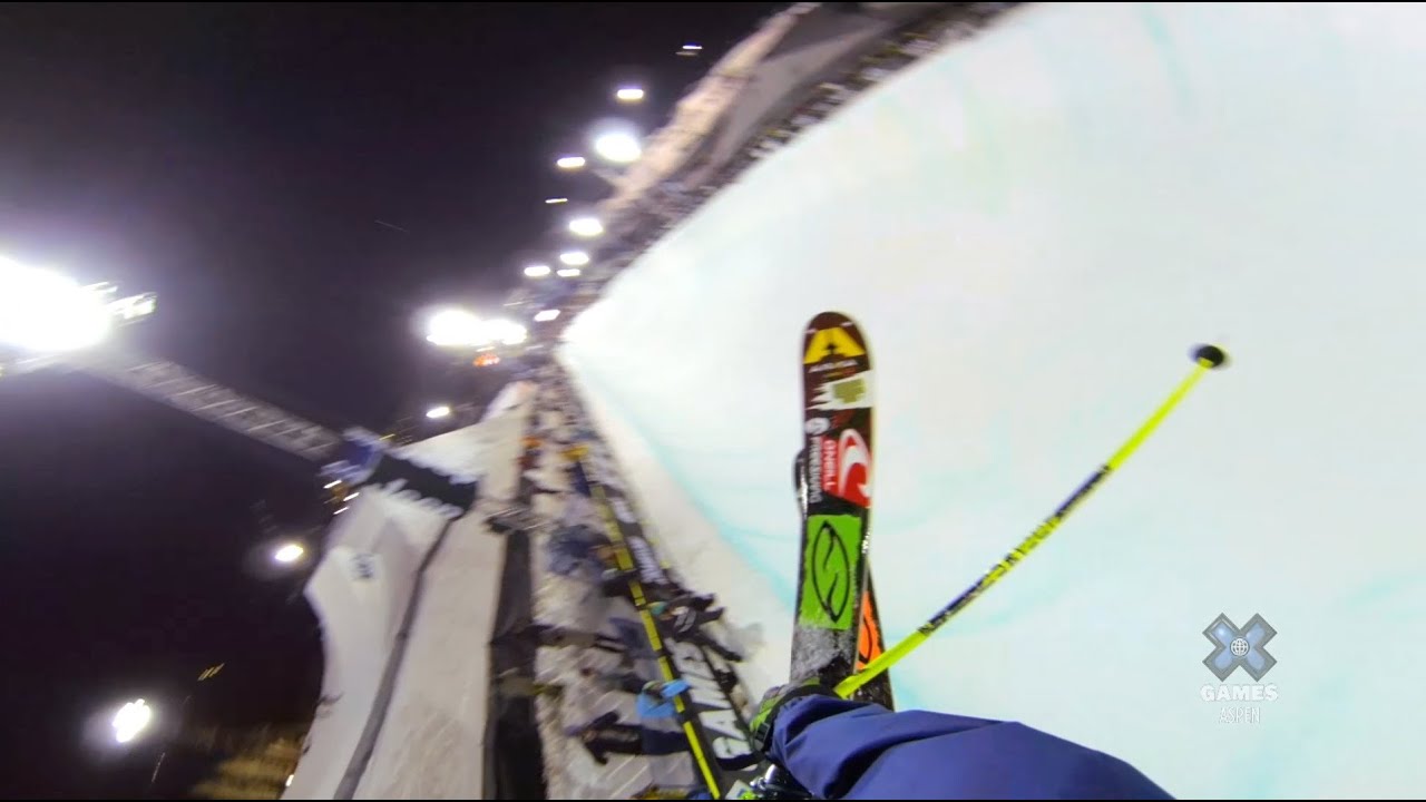 GoPro: David Wise Ski Pipe Victory Lap -- Winter X Games 2013 Aspen