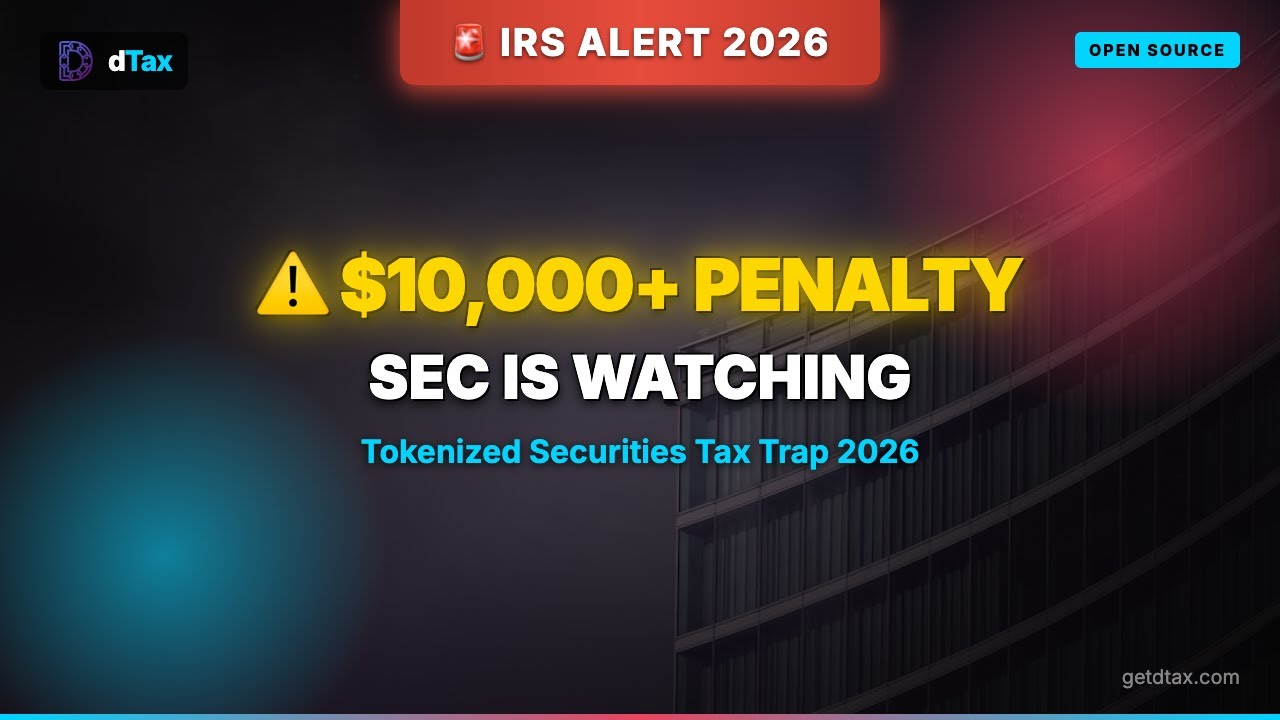 Tokenized Securities Tax 2026: SEC Framework & Your Crypto Taxes