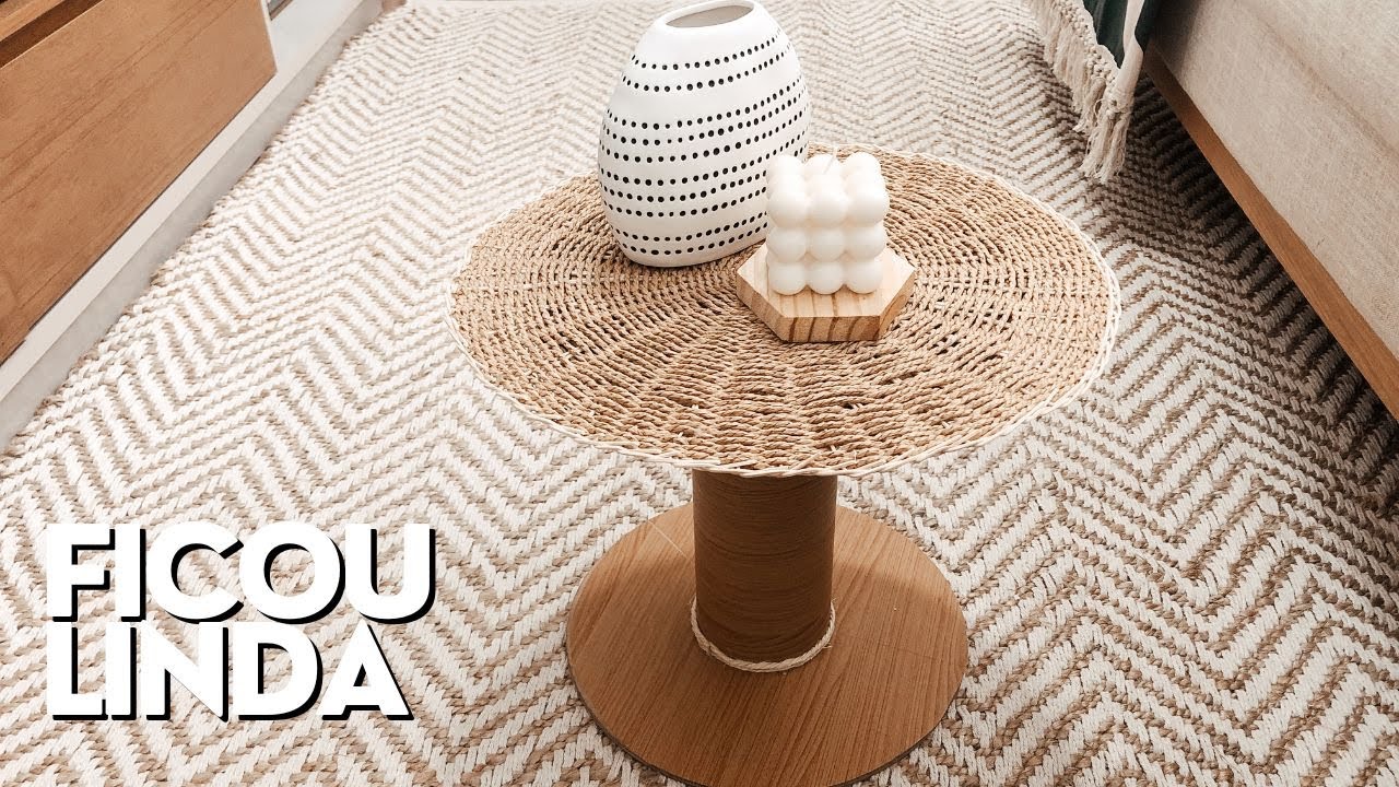 DIY | FIZ UMA MESA DE CENTRO COM CARRETEL  #mesadecentro #diy #decoraçãoboho