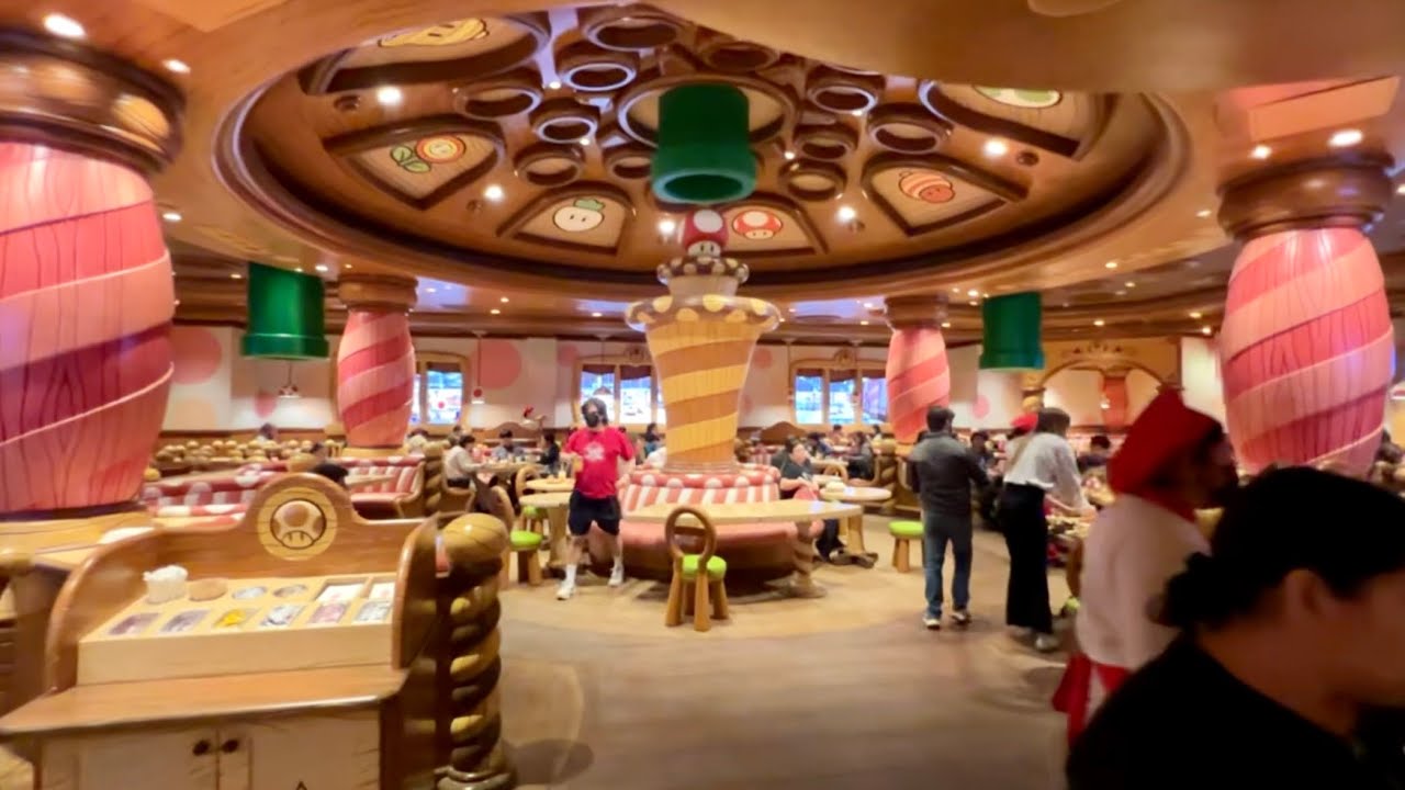 Toadstool Cafe Tour in Super Nintendo World at Universal Studios Hollywood