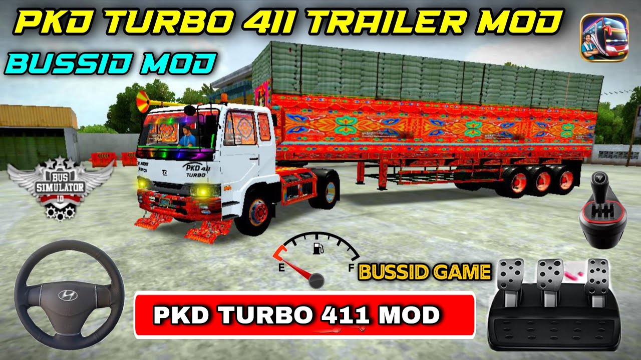 How to Add PKD TURBO 411 trailer Mod in Bus Simulator indonesia ❓ PKD truck mod For Bussid