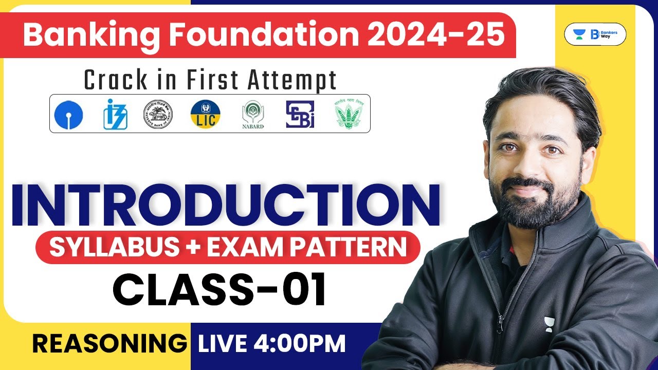 Banking Foundation Batch | Reasoning Class 01 | Introduction | Syllabus + Exam Pattern | Puneet Sir