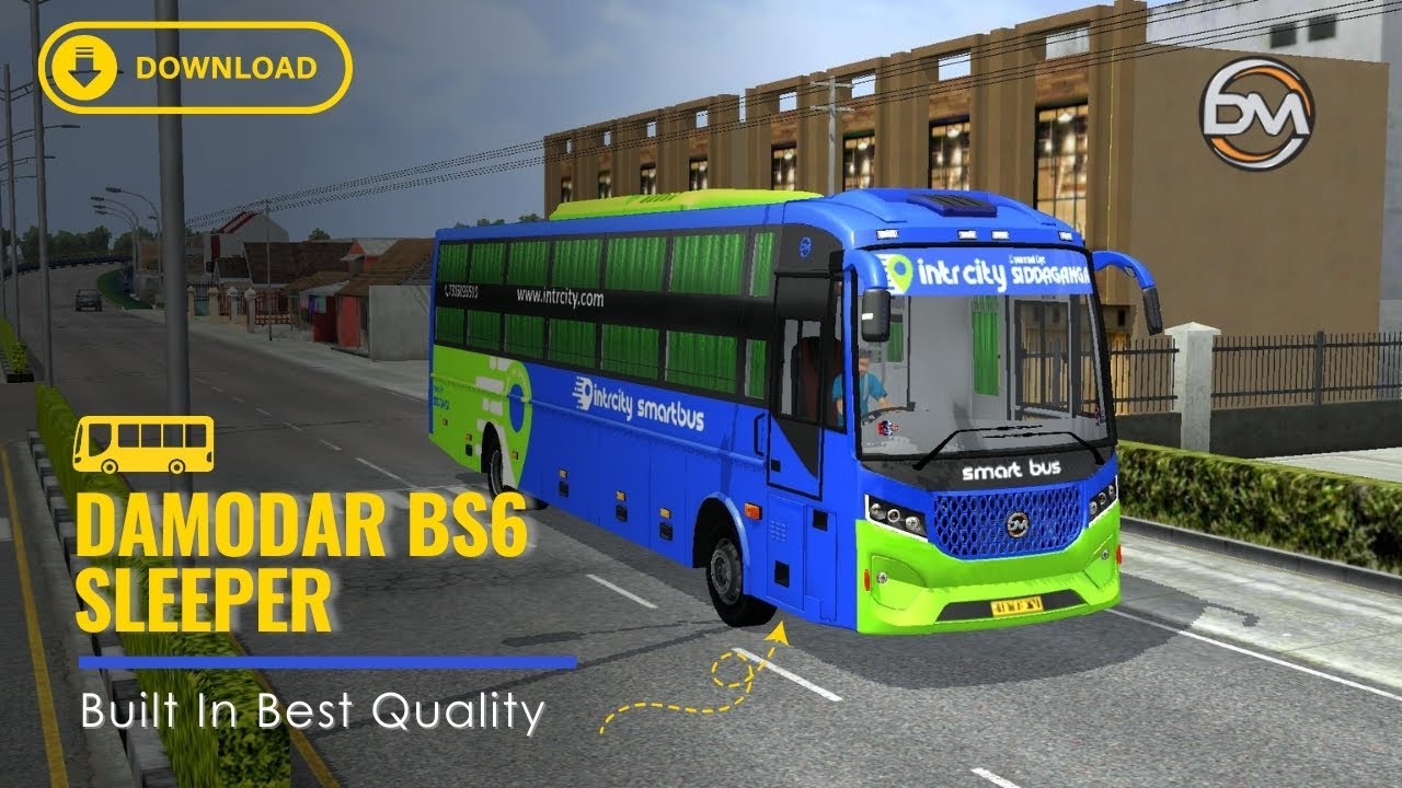 Download Damodar High-deck Bs6 Facelift Sleeper Coach Mod Bussid | Evil Simulation