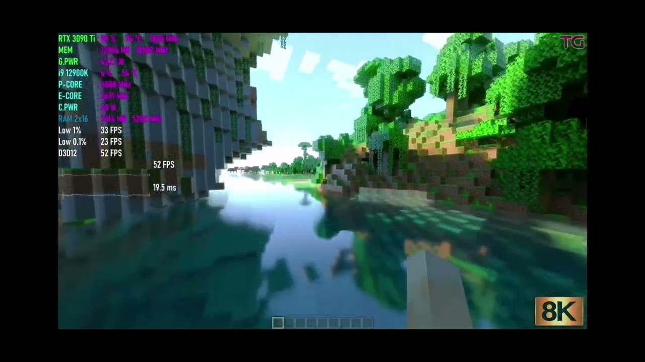 Minecraft RTX : RTX 3090 Ti + i9 12900K l 4K/8K