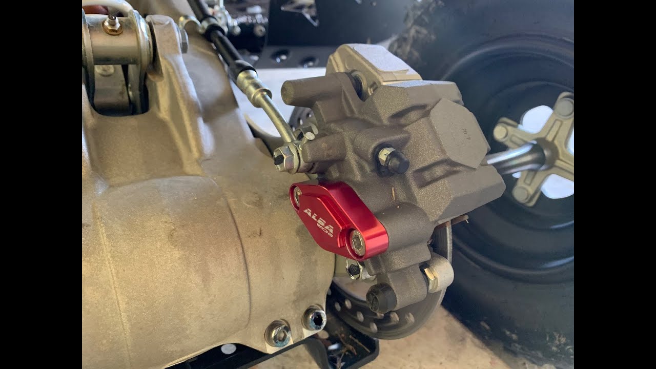 Alba Racing Parking Brake Block Off on 2018 Yamaha Raptor 700R