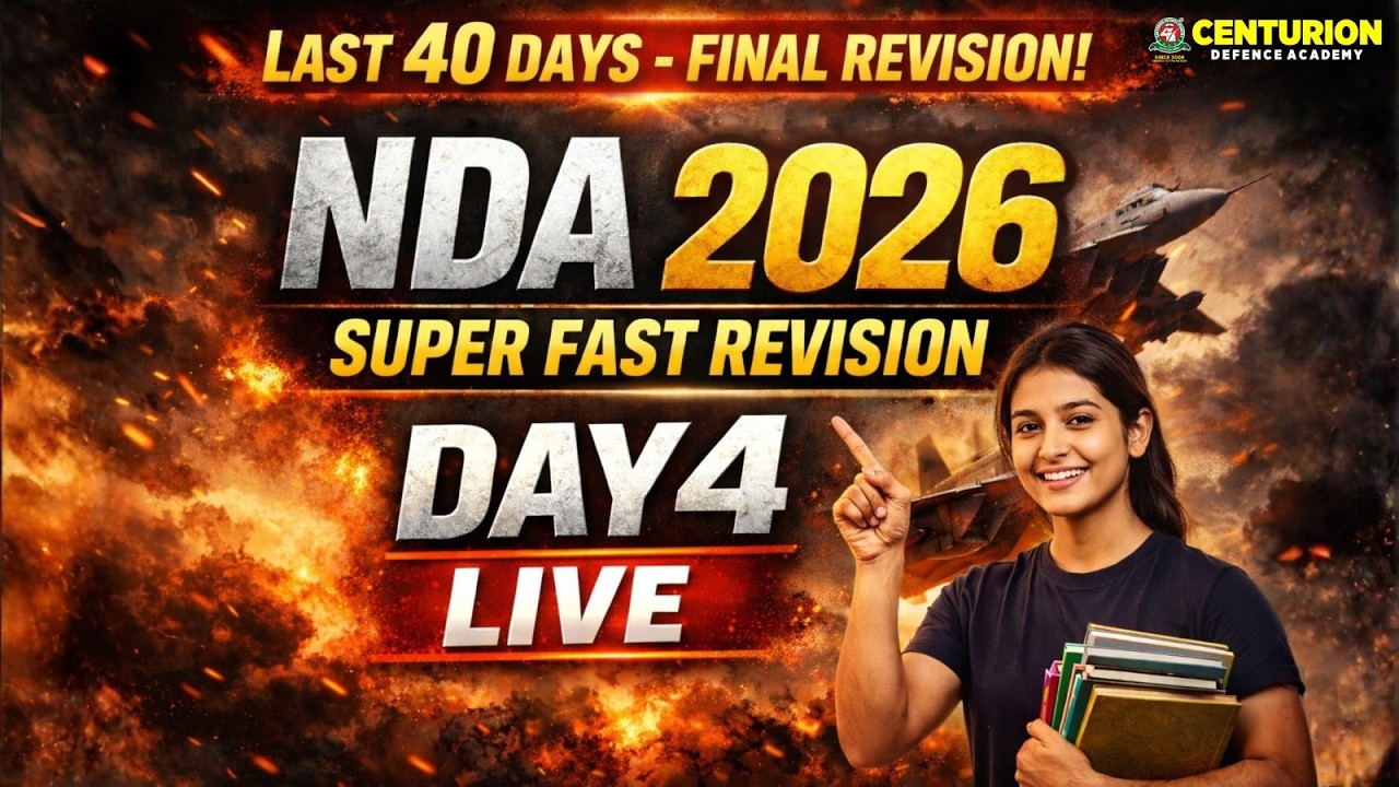 🚨NDA 2026 Last 40 Days Revision Marathon | Day 1 LIVE | English, Chemistry, Biology🚨