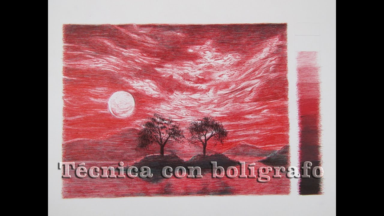 Paisaje  con bolígrafo