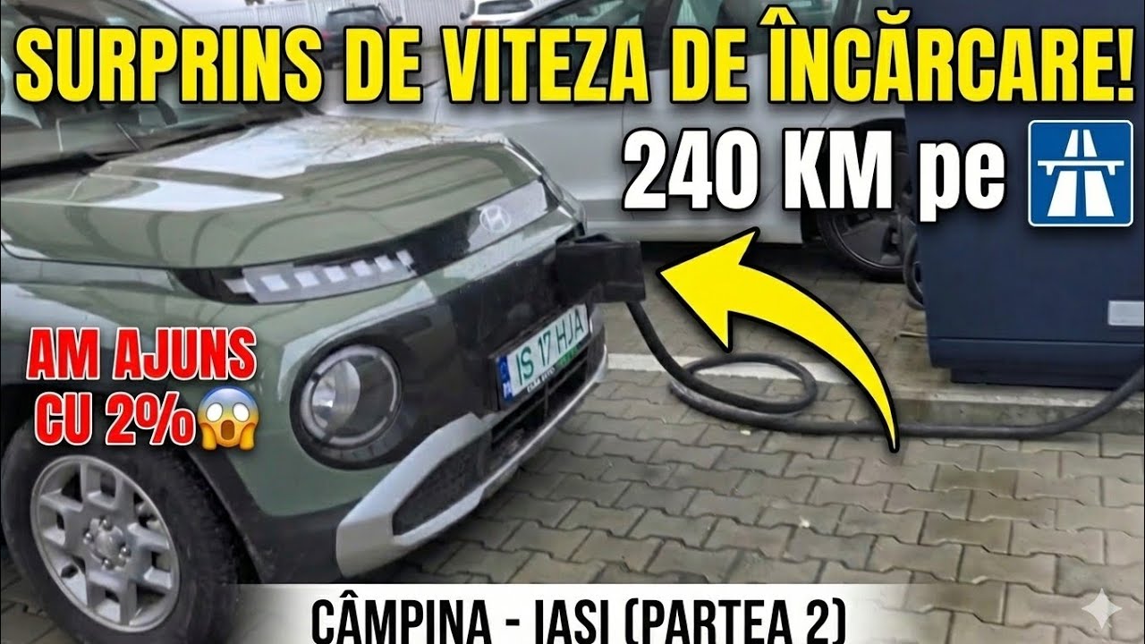 MAI AJUNGEM?! 😱 Hyundai Inster la 2% baterie: Rezultatul e complet neașteptat!