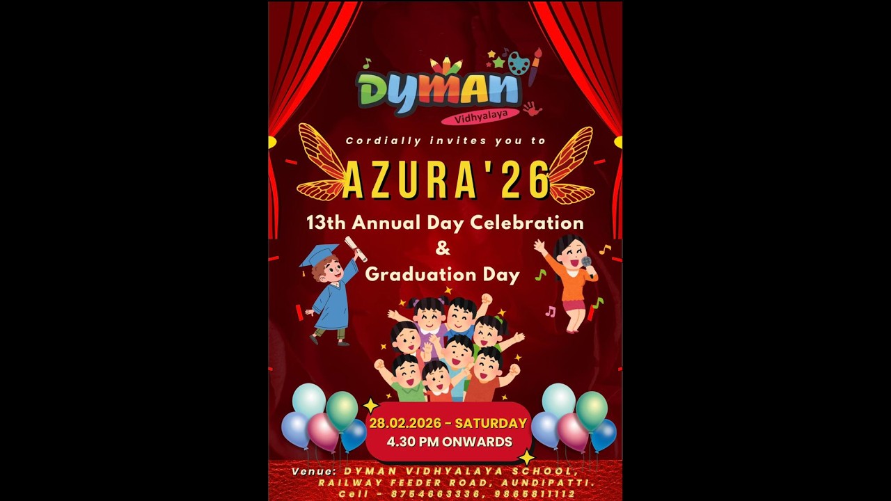 DYMAN VIDHYALAYA SCHOOL Graduation Ceremony & Annual Day LIVE :AZURA  