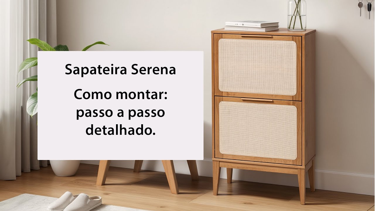 Sapateira Serena, detalhe em palha natural de algodão, que oferece ventilação e um charme natural.