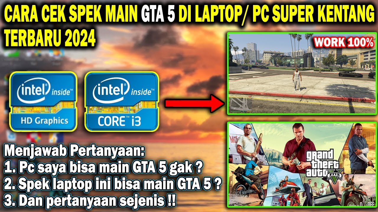 Main GTA 5 Di Laptop Kentang Banget Emang Bisa? | Cara Main GTA 5 Di PC Spesifikasi Rendah