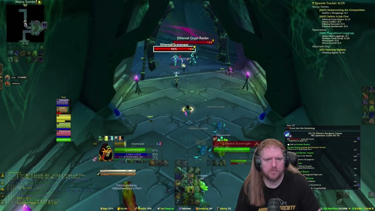 WoW Burning Crusade Anniversary 60-70 Leveling Warlock PoV Session One 2-6-2026 (Part 6)