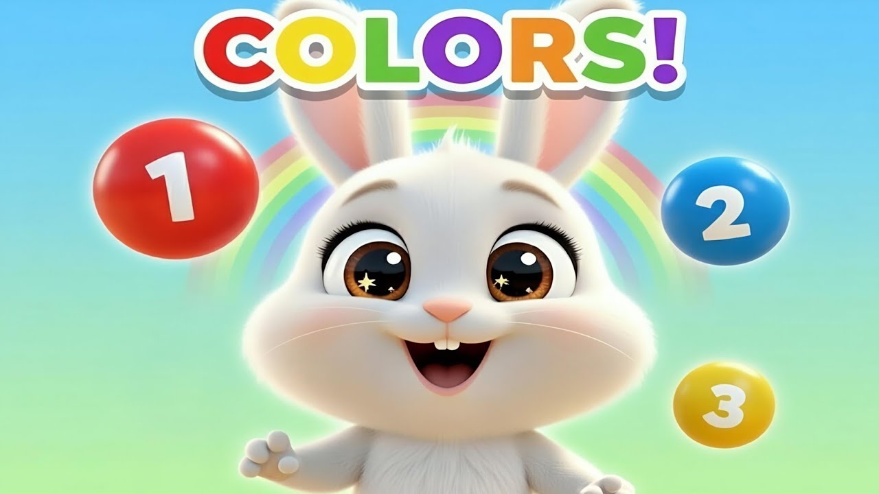 Colors for Kids 🌈 | Learn Numbers 1 to 10 with Bunny 🐰
