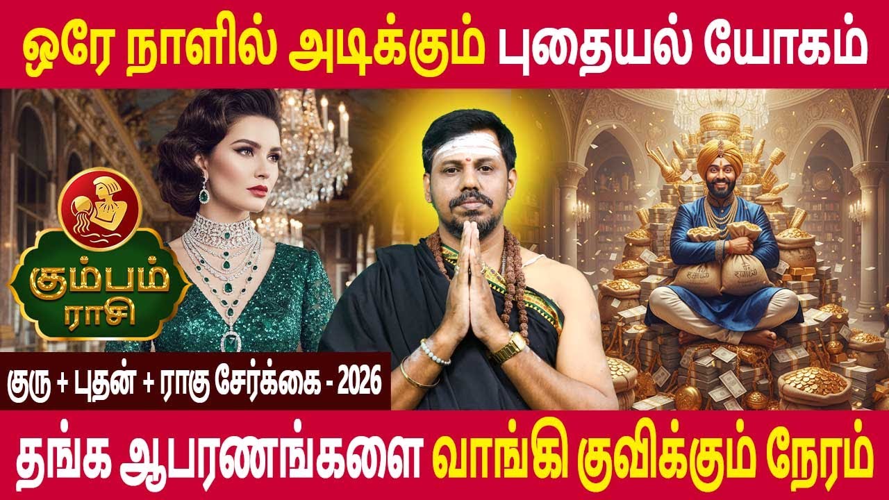 Kumbam Rasi | கும்பம் | Guru + Bhudhan + Rahu serkai | குரு + புதன் + ராகு சேர்க்கை | Navagraha Tv