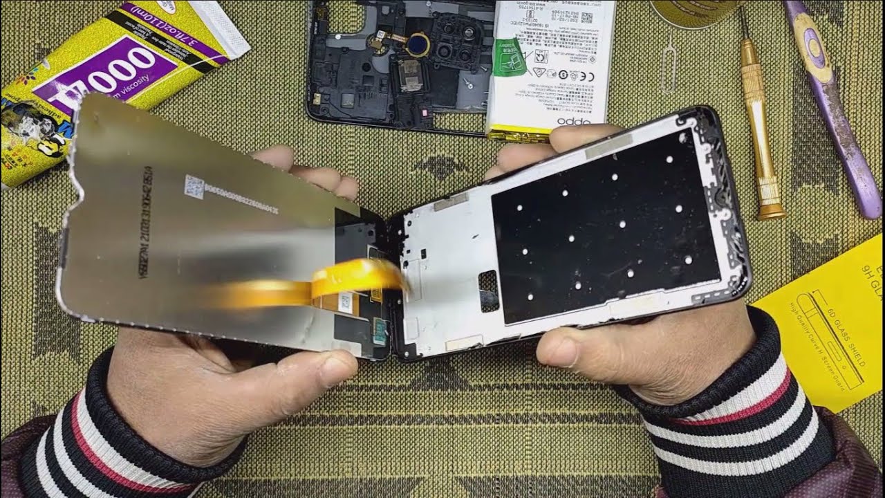 طريقة تغيير شاشة هاتف oppo A15 (CPH2185)