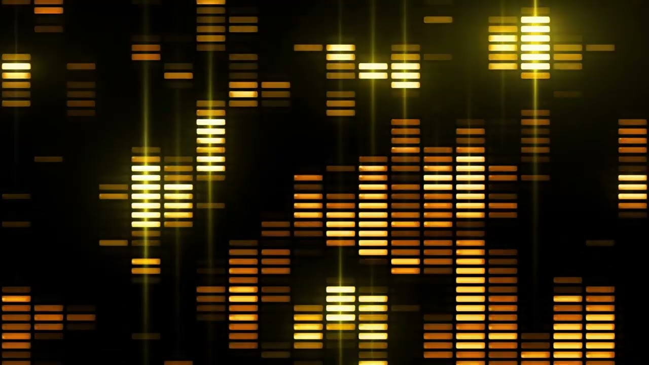 Golden EQ | Silent Visual Screensaver (No Sound)