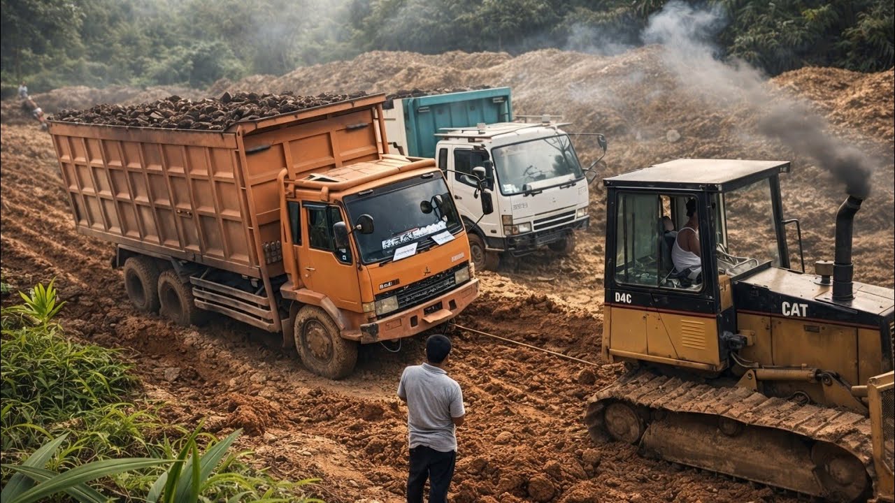 Tidak Semua Truk Bisa Lolos ‼️ Detik-Detik Evakuasi di Medan Lumpur Paling Ganas