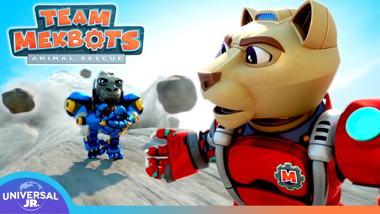 ROCK SLIDE 🪨🚨 Pangolin Rescue Mission! | TEAM MEKBOTS ANIMAL RESCUE