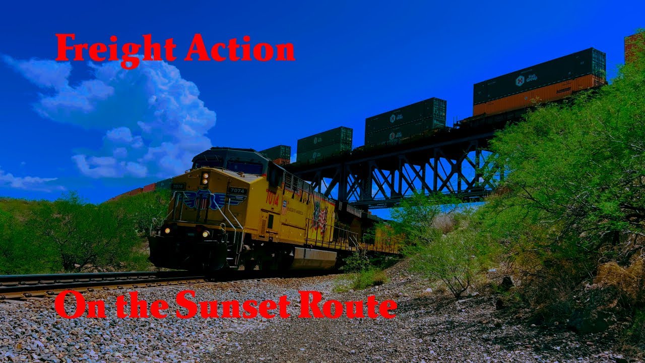 Rare Shot! Freight action on the Sunset Route
