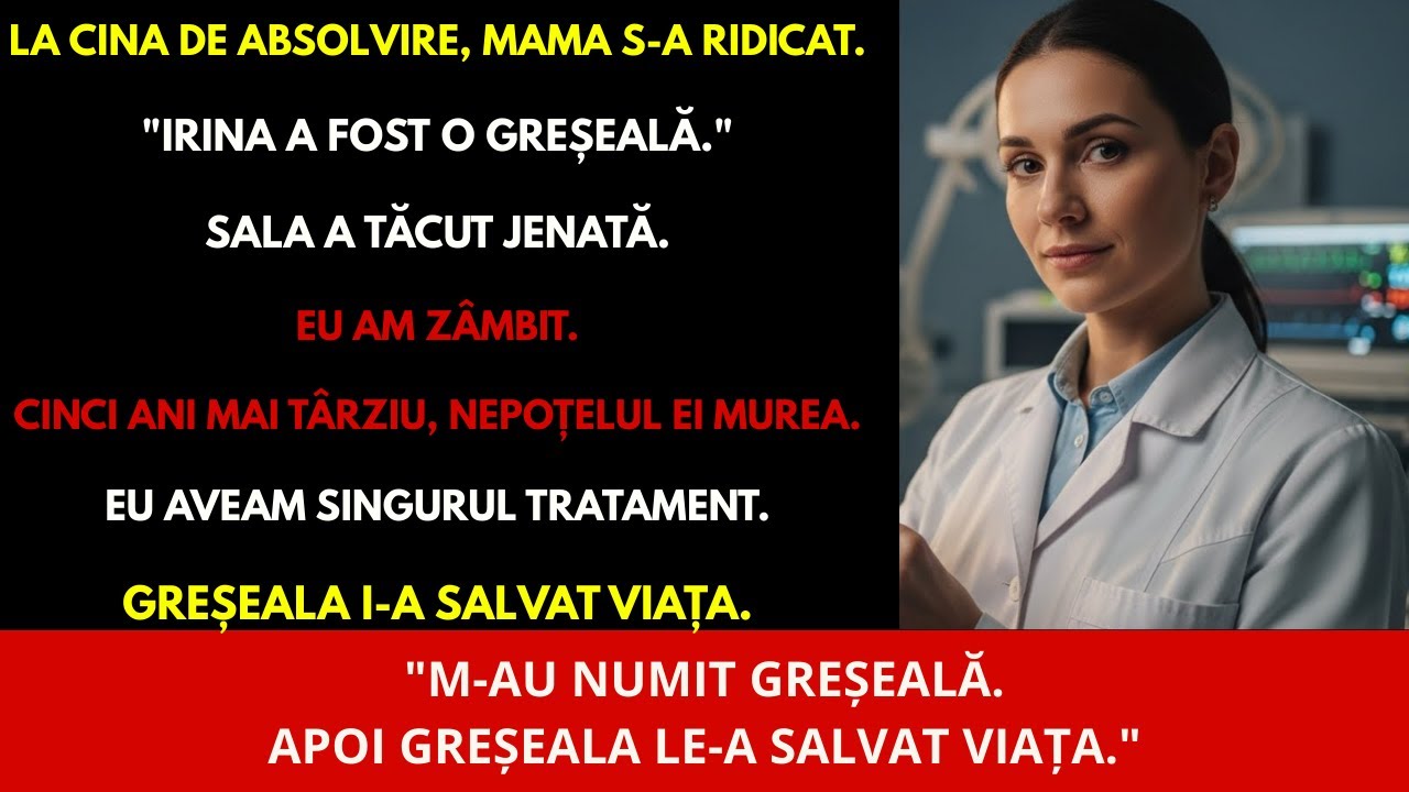 La cina mea de absolvire, mama m-a numit o greșeală în fața tuturor… am zâmbit
