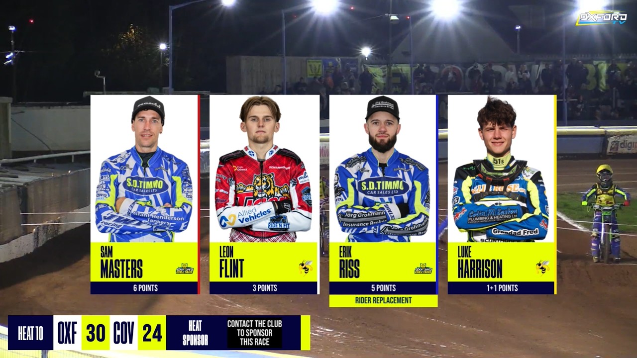 Heat 10 | Oxford 'Cheetahs' vs Coventry 'Bees' Select | Challenge | OXFORD SPEEDWAY TV 2026