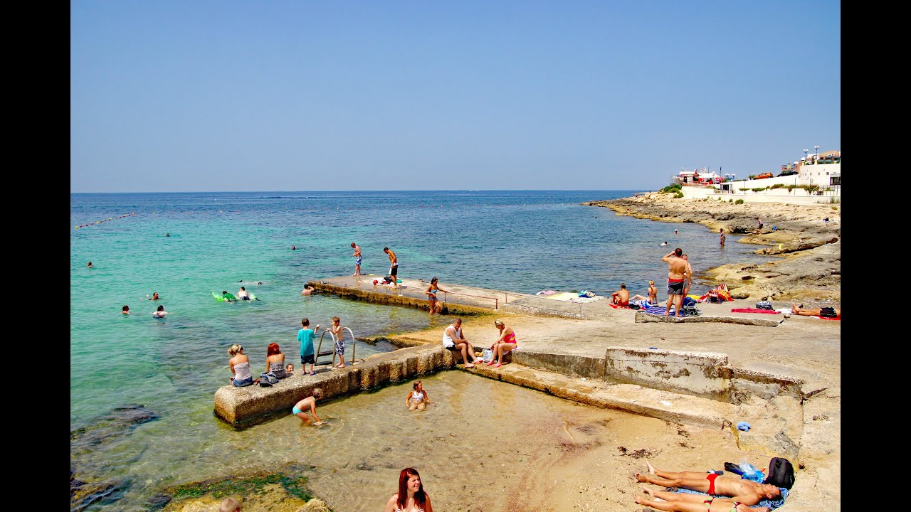 Badebucht von Bugibba MALTA Info Video HD