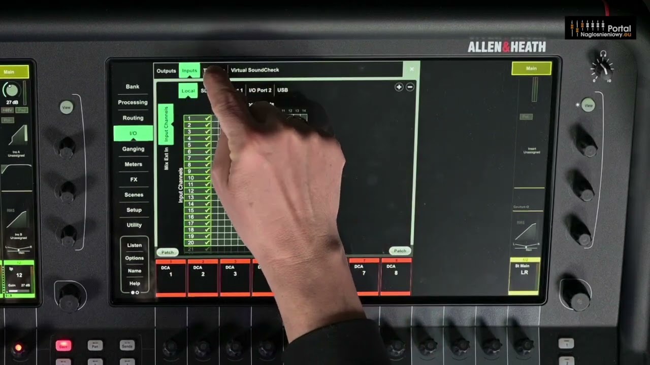 Jak to zrobić na Allen & Heath AVANTIS - odcinek 06 - dodatkowe funkcje w menu patchingu IO