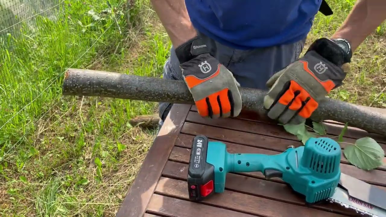 MINI MOTOSEGA CORDLESS SEESII primo test PROVA BATTERIE